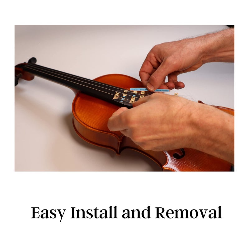FFG NOTE THE DIFFERENCE Fantastic Finger Guide for Violins - Music Accessories for String Instruments, Fingerboard and Fretboard Stickers, Learn to Play Violin or Fiddle Notes, Combo: D Major and All Notes Guides 4/4 SIZE - Image 2